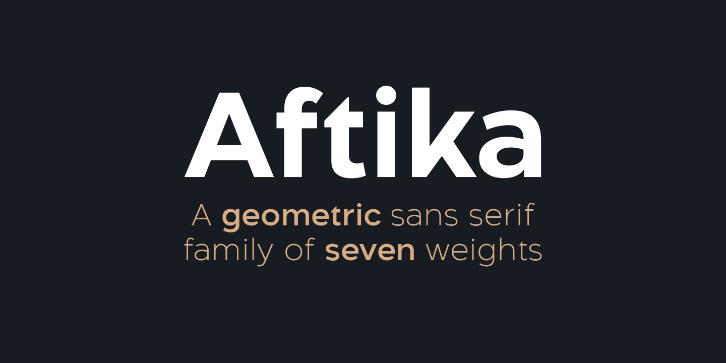 Пример шрифта Aftika #1